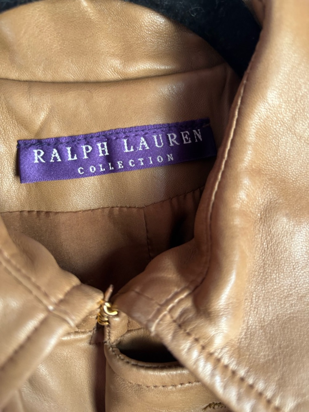 Vintage Ralph Lauren Purple Label Leather Trench Coat Archival Union Made in USA - Picture 6 of 10